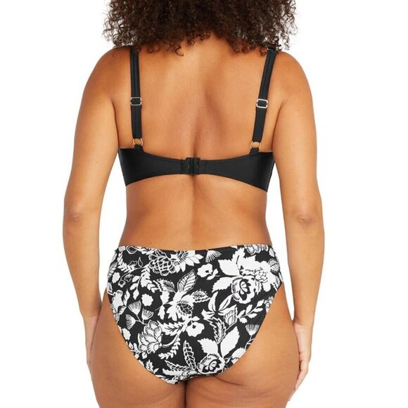 Artesands Black and White Monet Mid Rise Floral Swim Bikini Bottom US 12 NWT - Picture 2 of 11